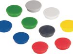 FRANKEN Magnet Ø 2,4 x 0,63 je 2x rot, grün, blau und je 1x gelb, weiß, schwarz, grau