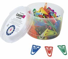 Laurel® Büroklammern Kunststoff farbsortiert