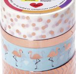 folia Deko-Klebeband 15 mm  x 5 m 4 Motive weiß, grün, kupfer