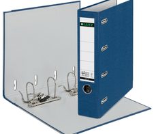 LEITZ Doppelordner 2x A5 quer Karton blau