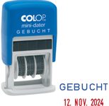 COLOP Datumstempel mit Text "GEBUCHT"
