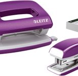LEITZ Locher und Heftgeräte Set lila-metallic