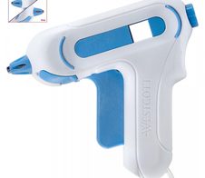 WESTCOTT mini Heißklebepistole weiß/blau