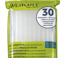 WESTCOTT Heißklebesticks mini  transparent