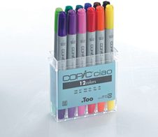 COPIC® Ciao 12er Set Layoutmarker-Set 1.0 + 6.0 mm Mehrfarbig