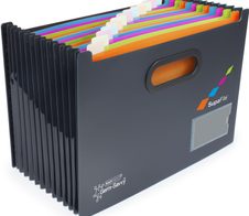 RAPESCO® Fächermappe DIN A4 13-Fach  schwarz