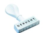 WEDO Textstempel "GEBUCHT"