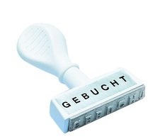 WEDO Textstempel "GEBUCHT"
