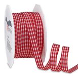 PRÄSENT Geschenkbänder 10 mm x 20 m rot/weiß