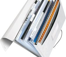 LEITZ Fächermappe DIN A4 6-Fach  weiß