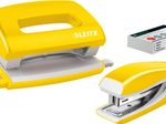 LEITZ Locher und Heftgeräte Set gelb-metallic