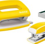 LEITZ Locher und Heftgeräte Set gelb-metallic
