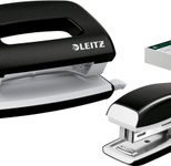 LEITZ Locher und Heftgeräte Set schwarz-metallic