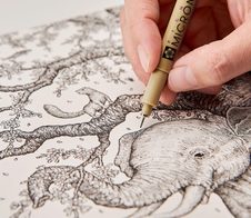 Sakura Pigma Micron Fineliner-Set 0.2 + 0.25 + 0.3 + 0.35 + 0.45 + 0.5 mm Schwarz