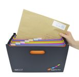 RAPESCO® Fächermappe DIN A4 überbreit 13-Fach  schwarz