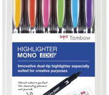 Tombow MONO edge Textmarker Mehrfarbig