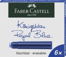 FABER-CASTELL Tintenpatronen für Füller königsblau