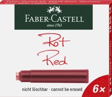 FABER-CASTELL Tintenpatronen für Füller rot