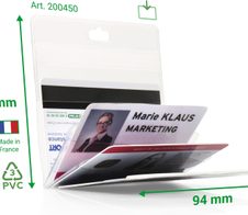 tarifold Namensschilder transparent 9 cm x 6 cm