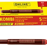 ONLINE® Tintenpatronen für Füller rot