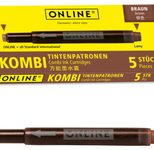 ONLINE® Tintenpatronen für Füller braun