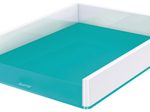 LEITZ Briefablage WOW Duo Colour DIN A4 perlweiß/eisblau