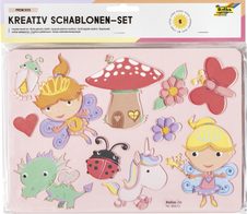 folia Zeichenschablonen-Set farbsortiert