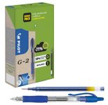 PILOT G2 + 12 Minen Gelschreiber-Set 0.4 mm, Schreibfarbe: Blau