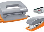 LEITZ Locher und Heftgeräte Set grau/orange