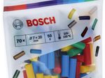 BOSCH Heißklebesticks Gluey Farb-Mix rot, gelb, blau, schwarz, grün