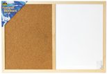 Idena Whiteboard-Pinnwand 60,0 x 40,0 cm Kork/Whiteboard braun/weiß