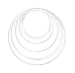 Rayher Metallringe-Set beschichtet weiß