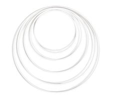 Rayher Metallringe-Set beschichtet weiß