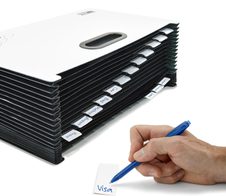 RAPESCO® Fächermappe DIN A4 überbreit 26-Fach  weiß