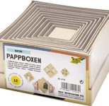 folia Geschenkboxen-Set 14,5 x 14,0 x 7,4 cm braun