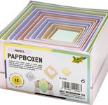 folia Geschenkboxen-Set 14,5 x 14,0 x 7,4 cm farbsortiert