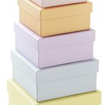 folia Geschenkboxen-Set 14,5 x 14,0 x 7,4 cm bunt