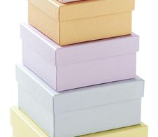 folia Geschenkboxen-Set 14,5 x 14,0 x 7,4 cm bunt