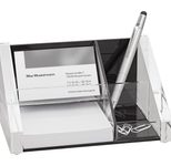 WEDO Schreibtisch-Organizer 16,4 x 9,7 x 8,9 cm glasklar/schwarz