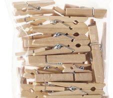 folia Holzklammern braun