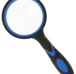 WESTCOTT Lupe schwarz/blau 4-fach, Ø 65 mm