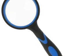 WESTCOTT Lupe schwarz/blau 5-fach, Ø 50 mm