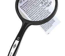 WEDO Lupe schwarz 2-fach und 4-fach, Ø 7,4 cm