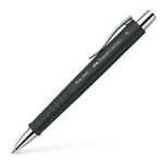 FABER-CASTELL Kugelschreiber POLY BALL M schwarz matt, Schreibfarbe: blau