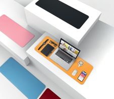 SIGEL Schreibtischunterlage 80,0 x 30,0 cm rosa/silber