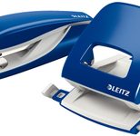 LEITZ Locher und Heftgeräte Set blau