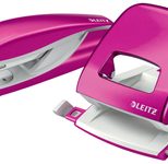 LEITZ Locher und Heftgeräte Set pink-metallic