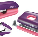Rapid Locher und Heftgeräte Set lila/rosa