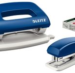 LEITZ Locher und Heftgeräte Set blau