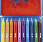 EBERHARD FABER Bad-Buntstifte 10 Stifte und 5 Motiv-Schablonen (Fisch, Seestern, Palme, Segelboot, Koralle)